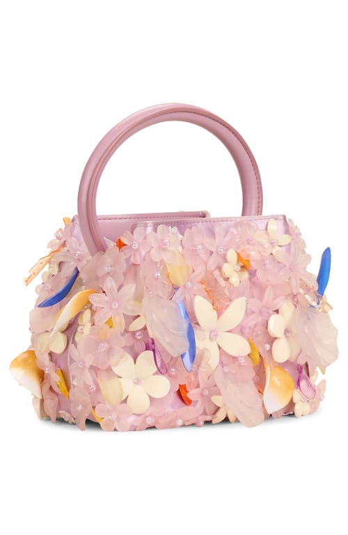 Cult Gaia Solene Mini Flower Metallic Top-handle Bag In Sweet Pea Multi