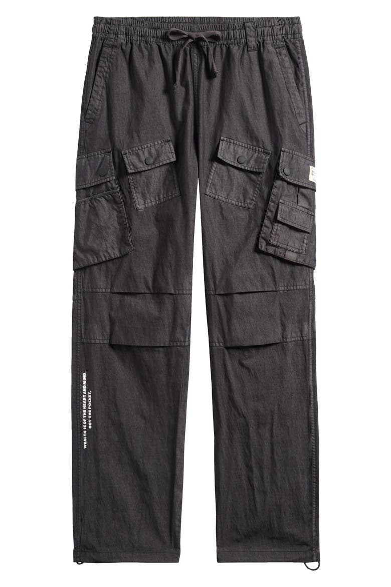 BB Flagship Stargate Drawstring Cargo Pants, Alternate, color, BLACK