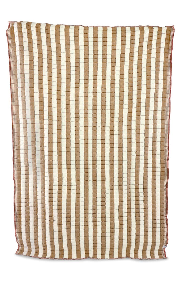 Inner Child Dusty Pink & Taupe Reversible Sujani Quilt, Alternate, color, Queen