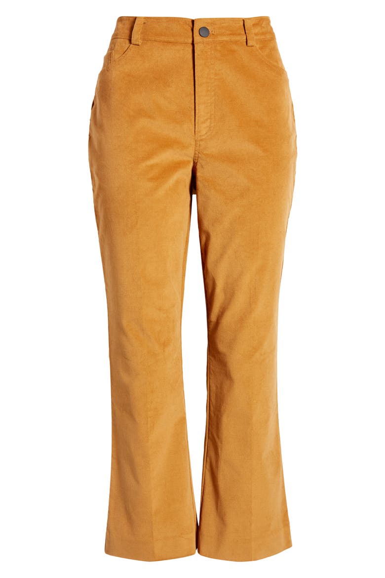 x Atlantic-Pacific Velveteen Kick Flare Pants, Alternate, color, TAN SUGAR
