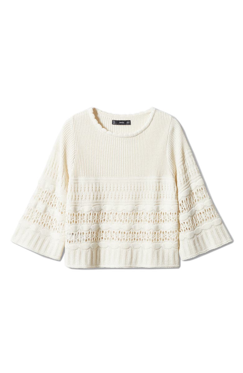 MANGO Openwork Sweater, Alternate, color, 