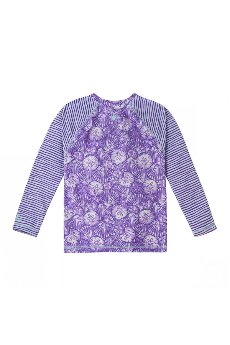 Zippy Long Sleeve Sun & Swim Shirt, Alternate, color, Dreamy Shells & Stripes