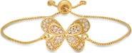HMY JEWELRY Pavé CZ Butterfly Slide Bracelet
