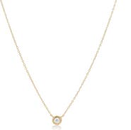 The Lovery Diamond Single Bezel Necklace