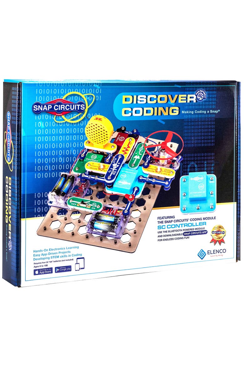 Elenco Snap Circuits Discover Coding Toy for Kids Ages 8 and Up, Main, color, Multicolored