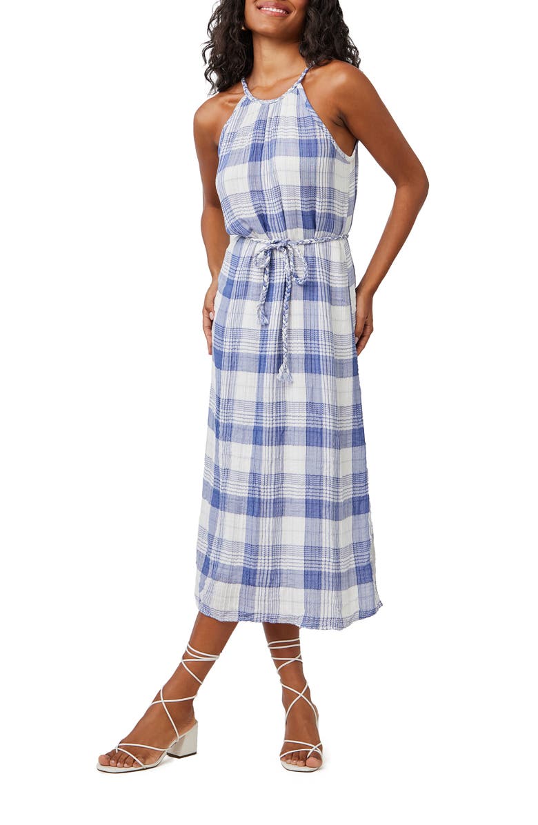 Bella Dahl Plaid Midi Dress, Main, color, 