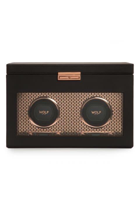 Axis Double Watch Winder with Storage