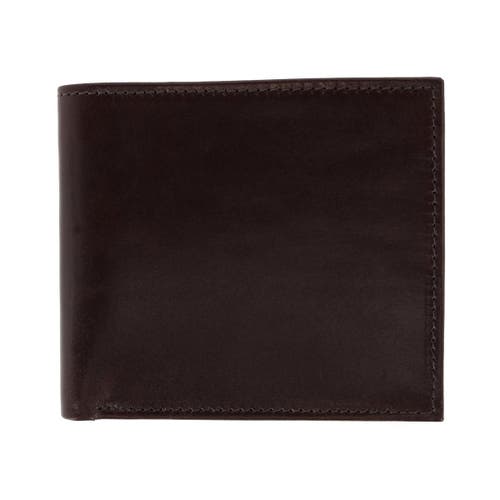 Trafalgar Cabot Cortina Bi-Fold Leather Wallet in Dark Brown 