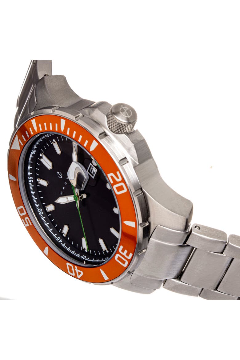 Admiralty Pro 200 Bracelet Watch w/Date, Alternate, color, Orange/Black