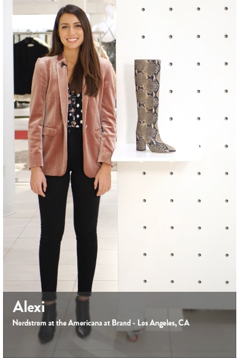 Python Embossed Knee High Boots video