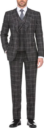Hat, Long Sleeve Shirt, Plaid Vest and Pants 4-Piece Set main image 0