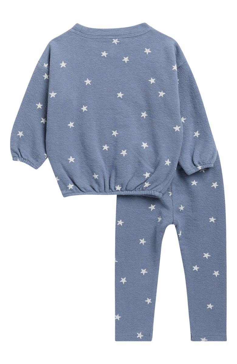 Rylee + Cru Star Print Two-Piece Sweat Set, Alternate, color, Marine