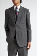 Thom Browne Unstructured Virgin Wool Hopsack Sport Coat