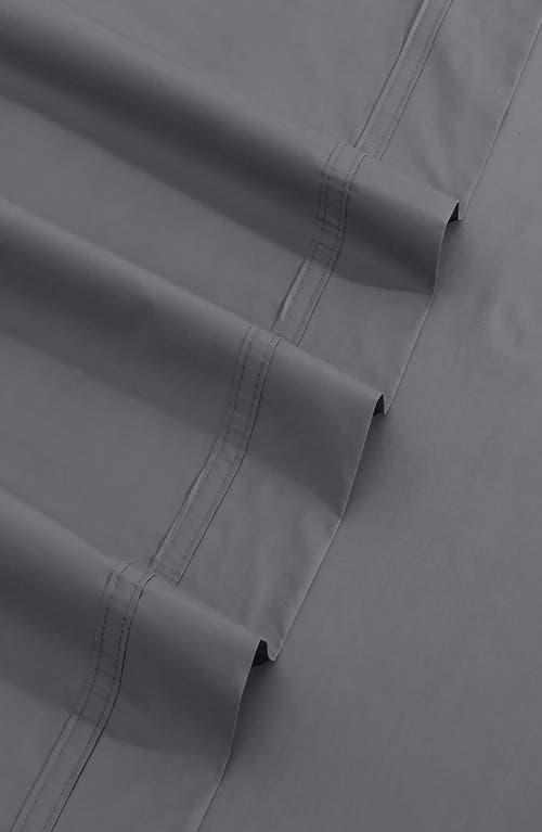 Azores Home 300 Thread Count Cotton Percale Sheet Set In Gray