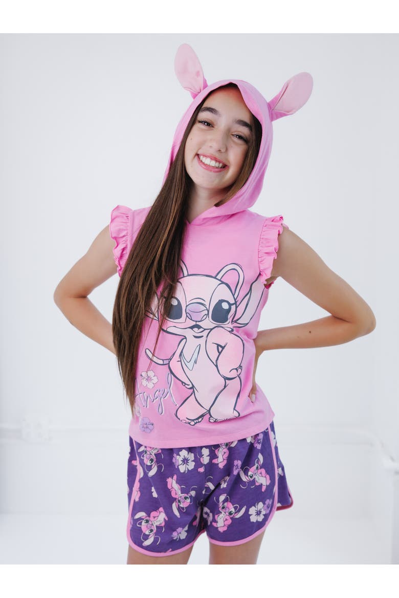 Cosplay Tank Top & Shorts Set, Alternate, color, Pink Purple Angel