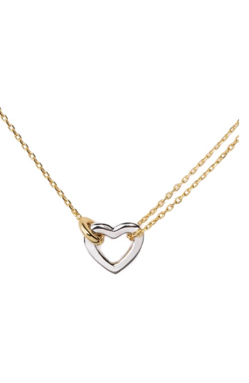 Little Sky Stone Emma Heart Charm Necklace In Multi