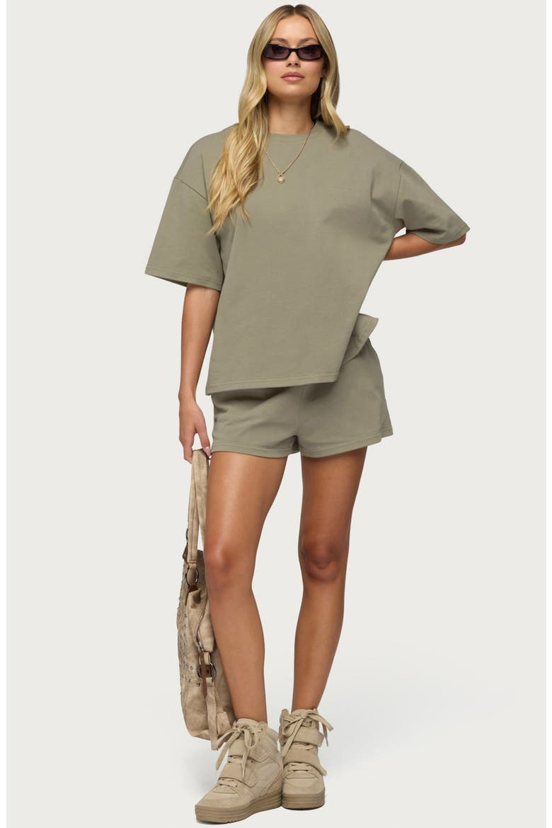 Cecilia Cotton Low Rise Shorts, Alternate, color, OLIVE