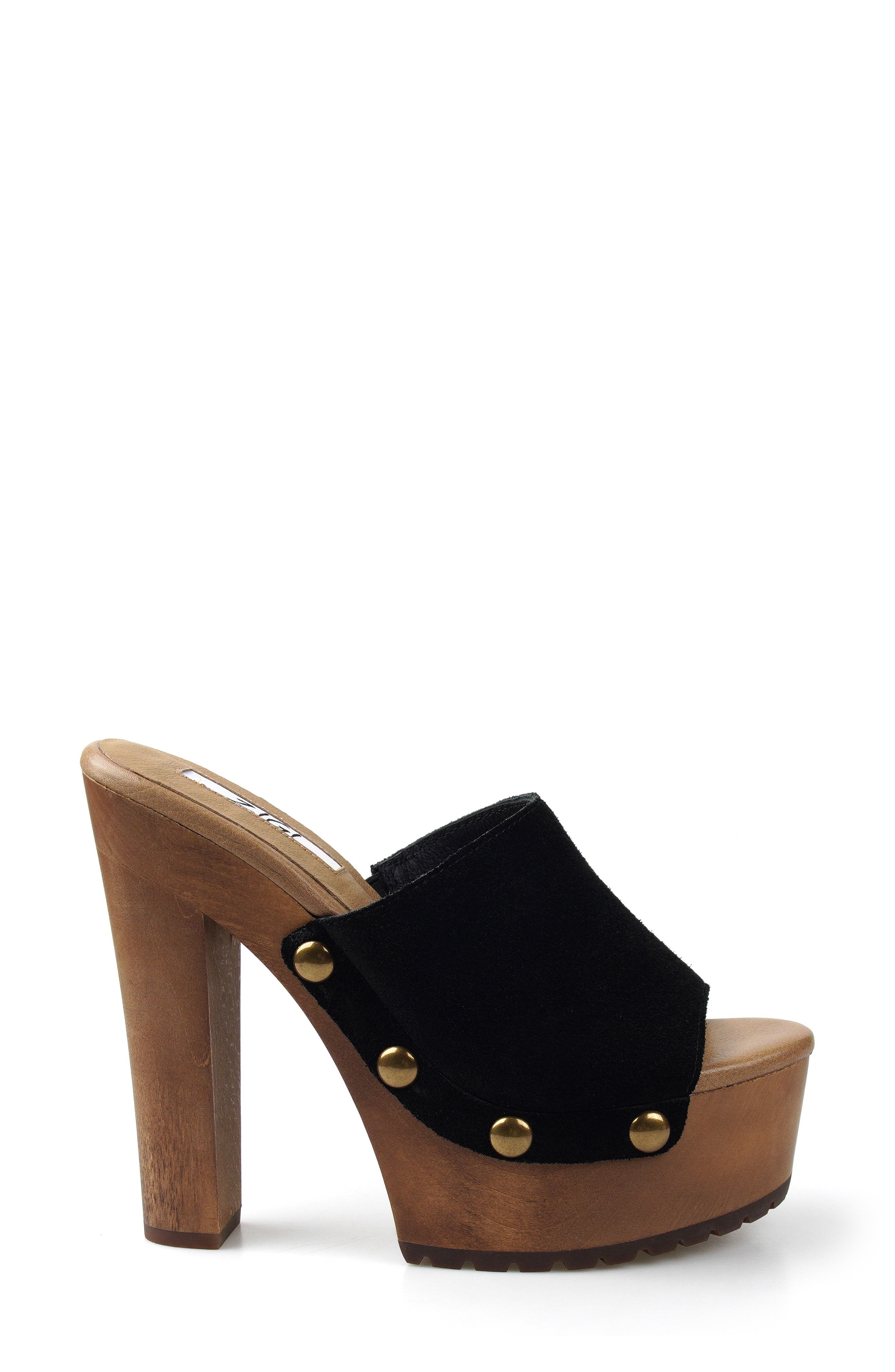 Nikky Platform Sandal, Alternate, color, BLACK SUEDE