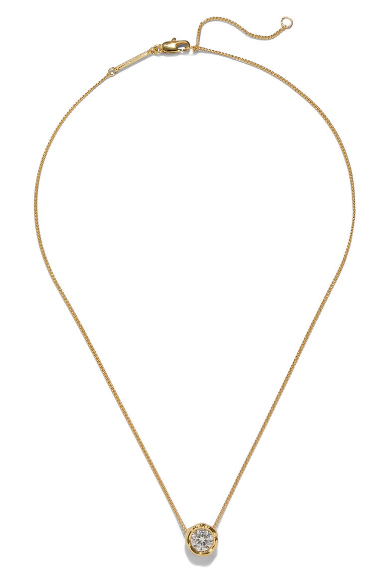 Asterales Molten Cubic Zirconia Pendant Necklace, Alternate, color, GOLD