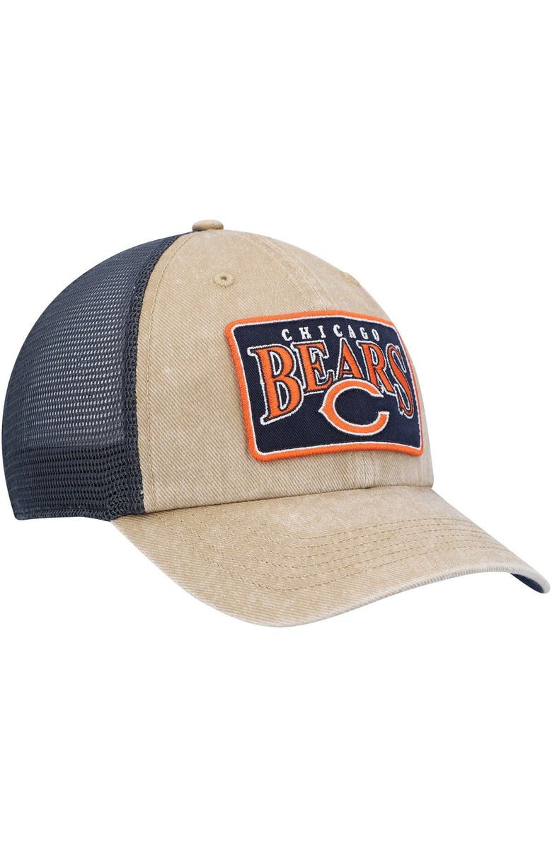 '47 Men's '47 Khaki Chicago Bears Dial Trucker Clean Up Snapback Hat, Alternate, color,