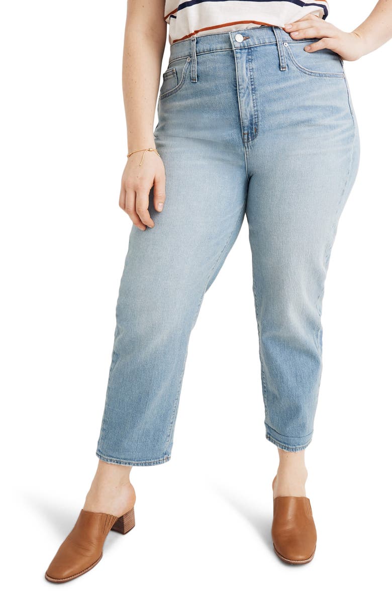 Madewell Classic Crop Straight Jeans, Alternate, color, 
