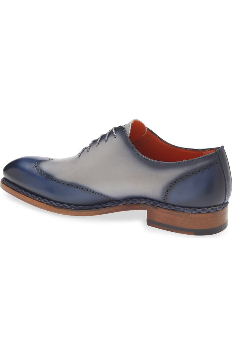 Mezlan Almagro Brogue Oxford, Alternate, color, Navy/ Pearl Grey