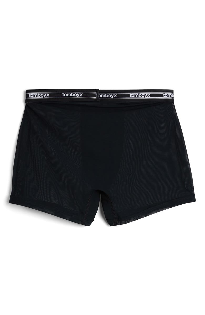 TomboyX Powermesh Boxer Briefs, Alternate, color, Black