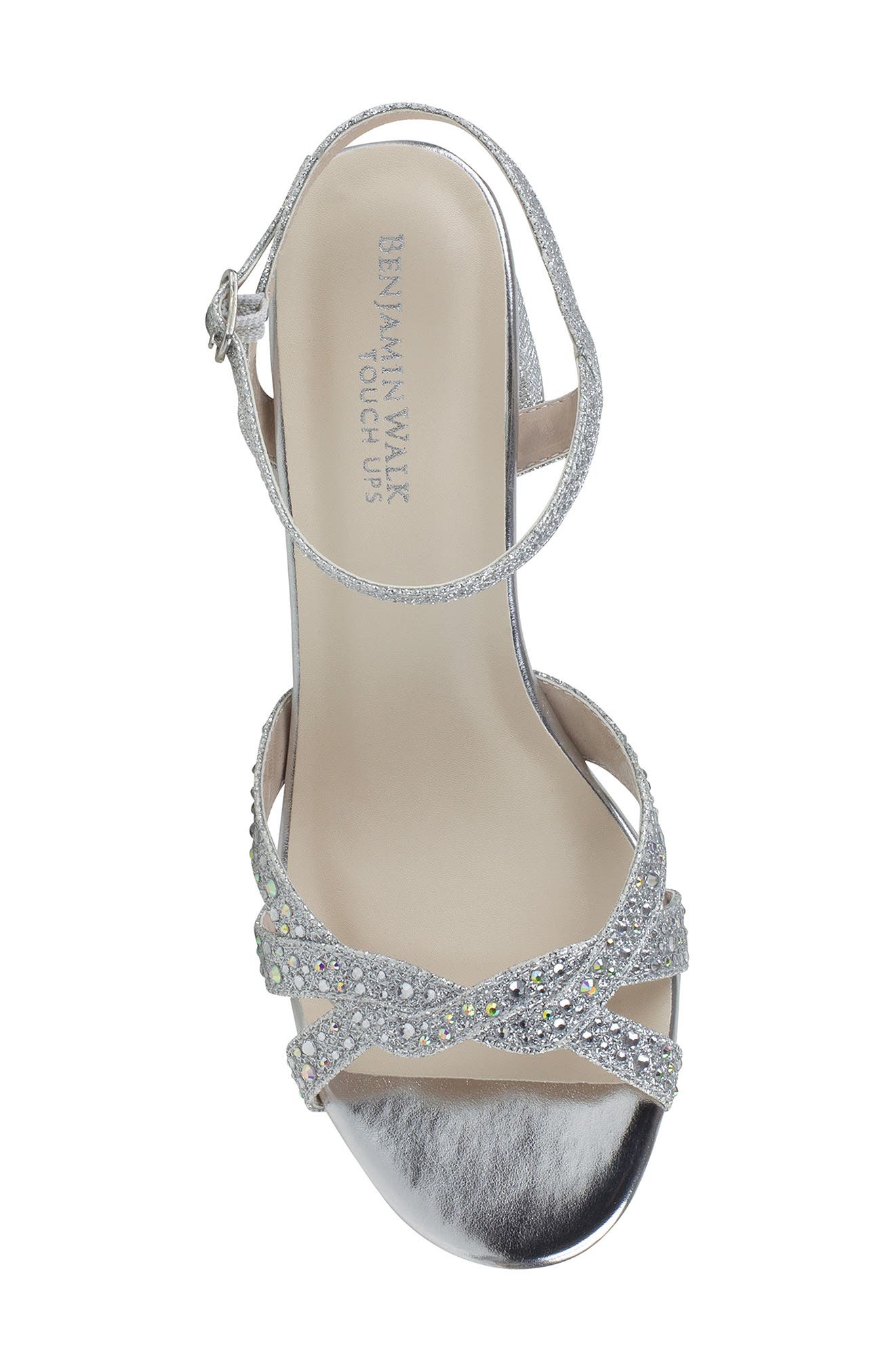 Touch Ups Ivy Ankle Strap Sandal, Alternate, color, Silver