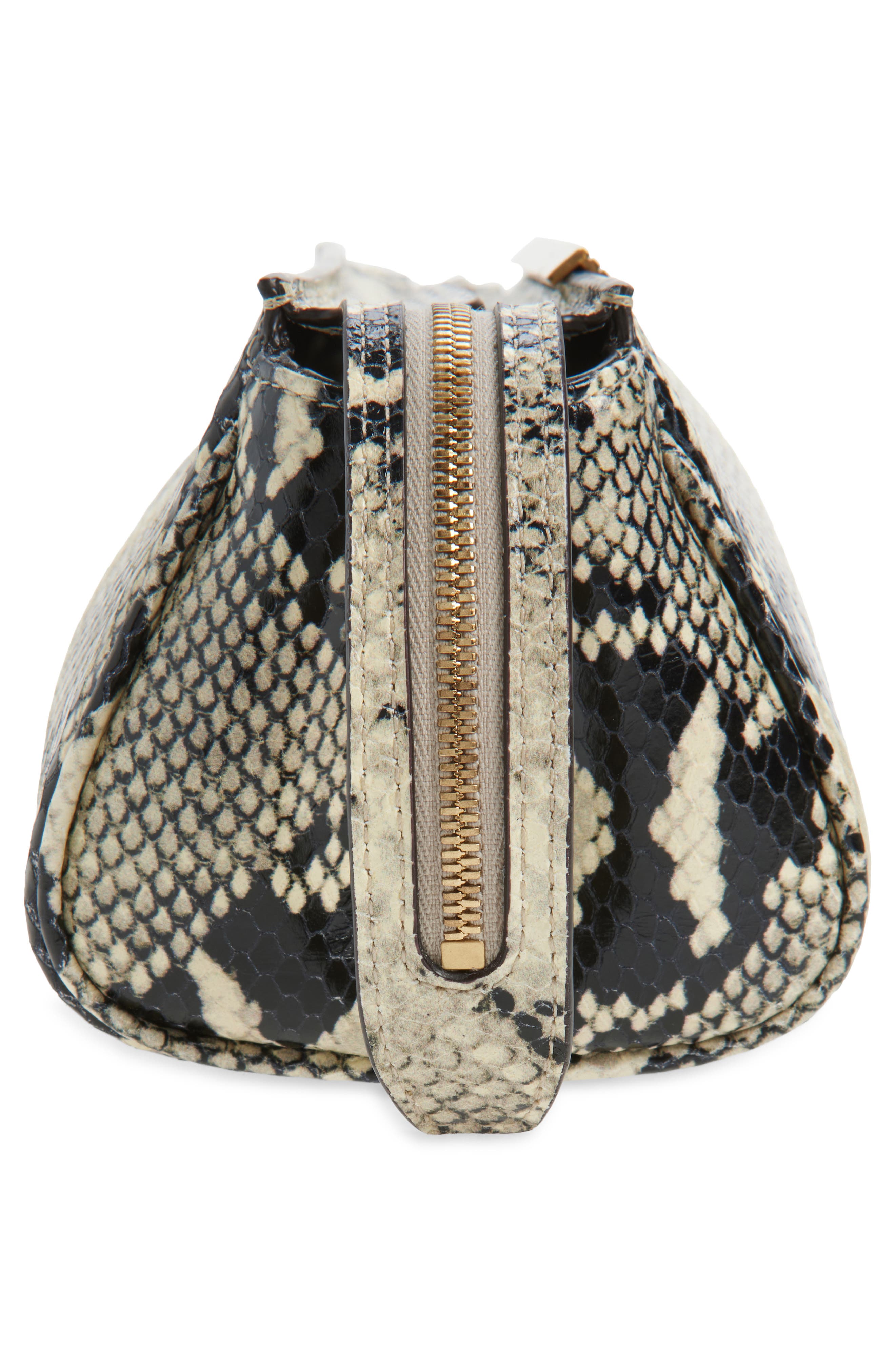 Khaite Donna Snakeskin Embossed Evening Clutch, Alternate, color, 121 Natural