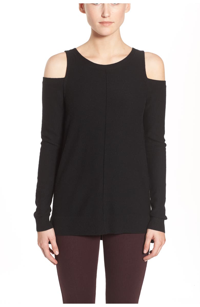 Trouvé Cold Shoulder Sweater, Alternate, color,