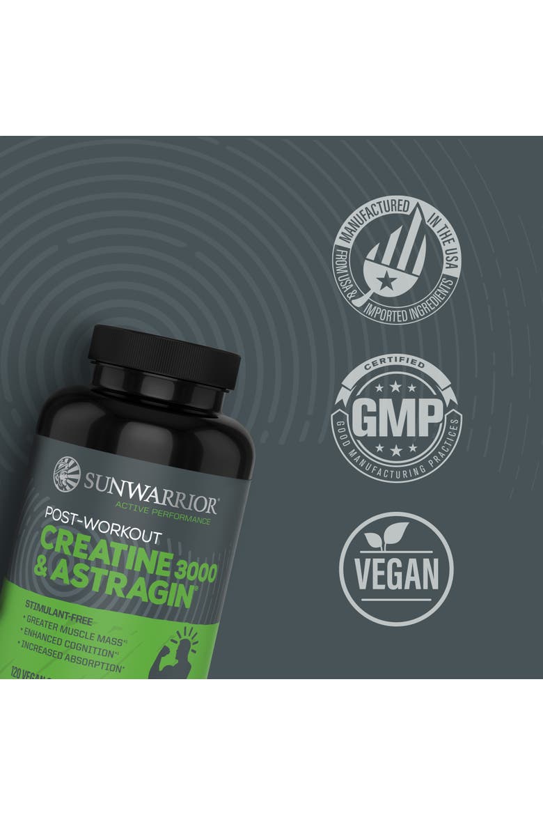 Active Creatine 3000 & AstraGin Capsules, 120ct Bottle, Alternate, color, No Color