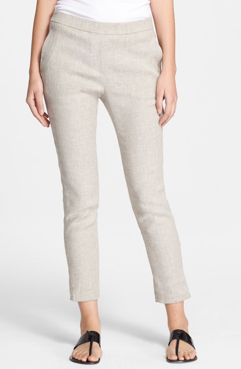 Theory 'Thaniel' Linen Blend Crop Pants, Main, color, 