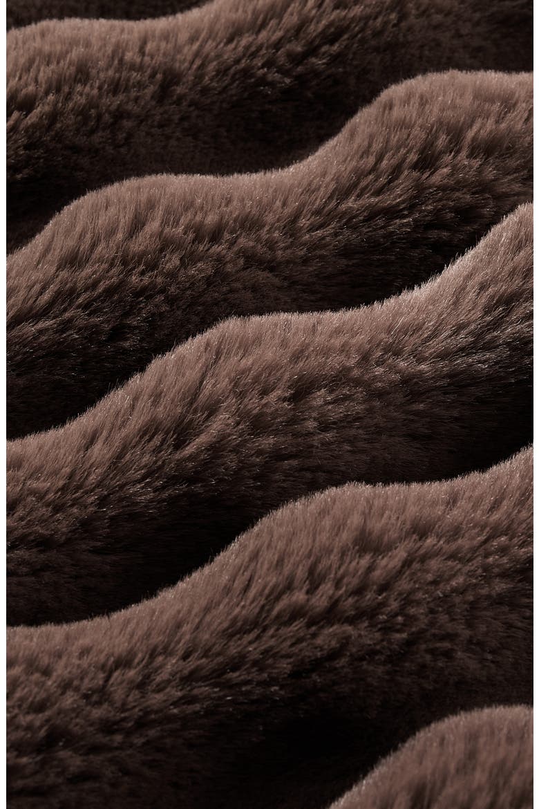 Bubble Faux Fur 3-Piece Comforter Set, Alternate, color, BROWN