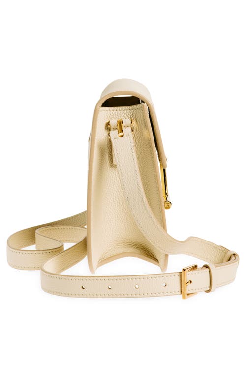 Tom Ford Mini Tara Grained Leather Crossbody Bag In 1w018 Cream