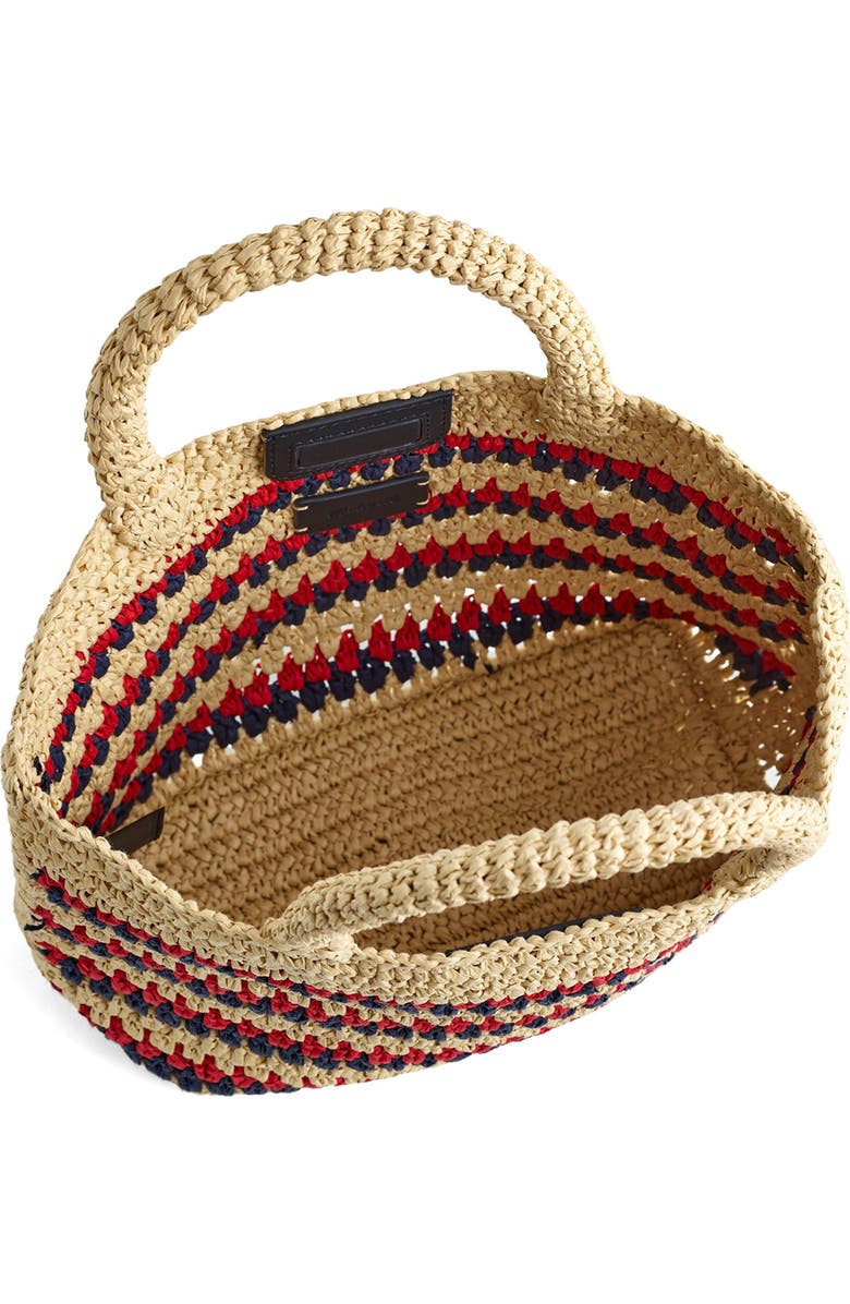 Madewell The Woven Mini Tote, Alternate, color, Red Navy Stripe