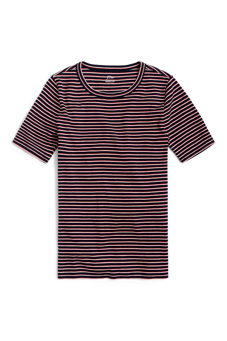 New Perfect Fit Tee, Alternate, color, GABI STRIPE NAVY MULTI
