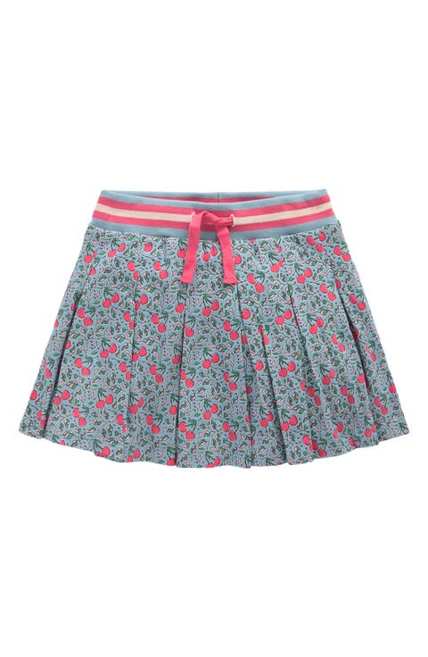 Kids' Pleated Cotton Jersey Skort