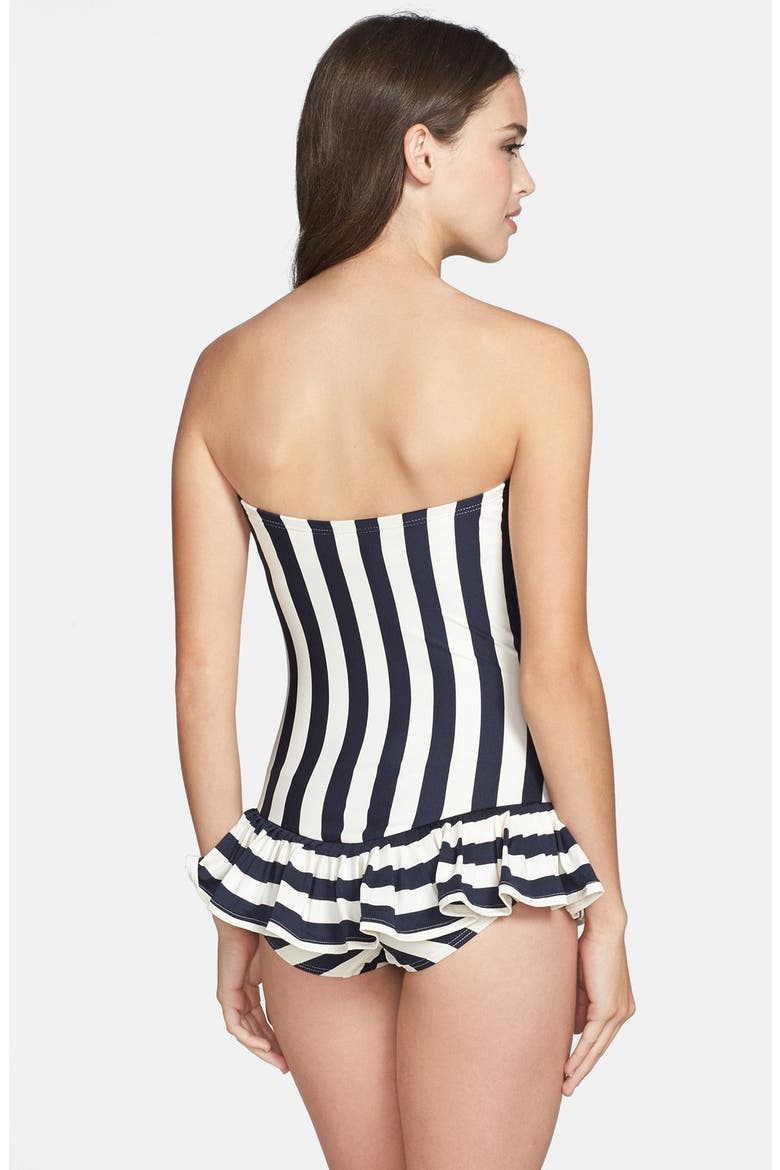 'Boho Stripe' Bandeau Swimdress, Alternate, color, REGAL