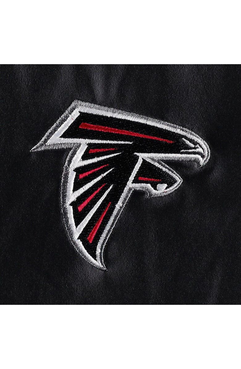 THE WILD COLLECTIVE Men's The Wild Collective Black Atlanta Falcons Metallic Bomber Full-Snap Jacket, Alternate, color, 