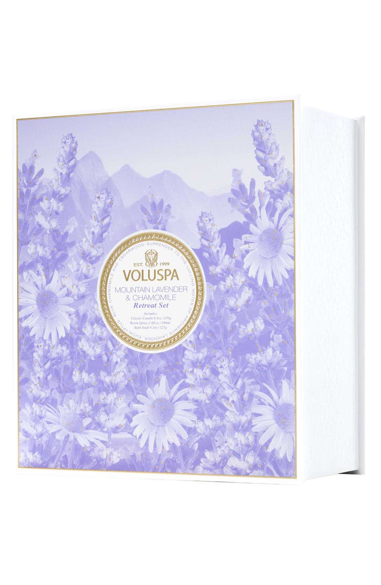 Voluspa Mountain Lavender & Chamomile 3-Piece Retreat Gift Set, Alternate, color, Mountain Lavender