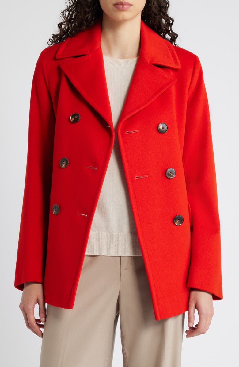 Fleurette Ali Wool Peacoat, Alternate, color, Lava