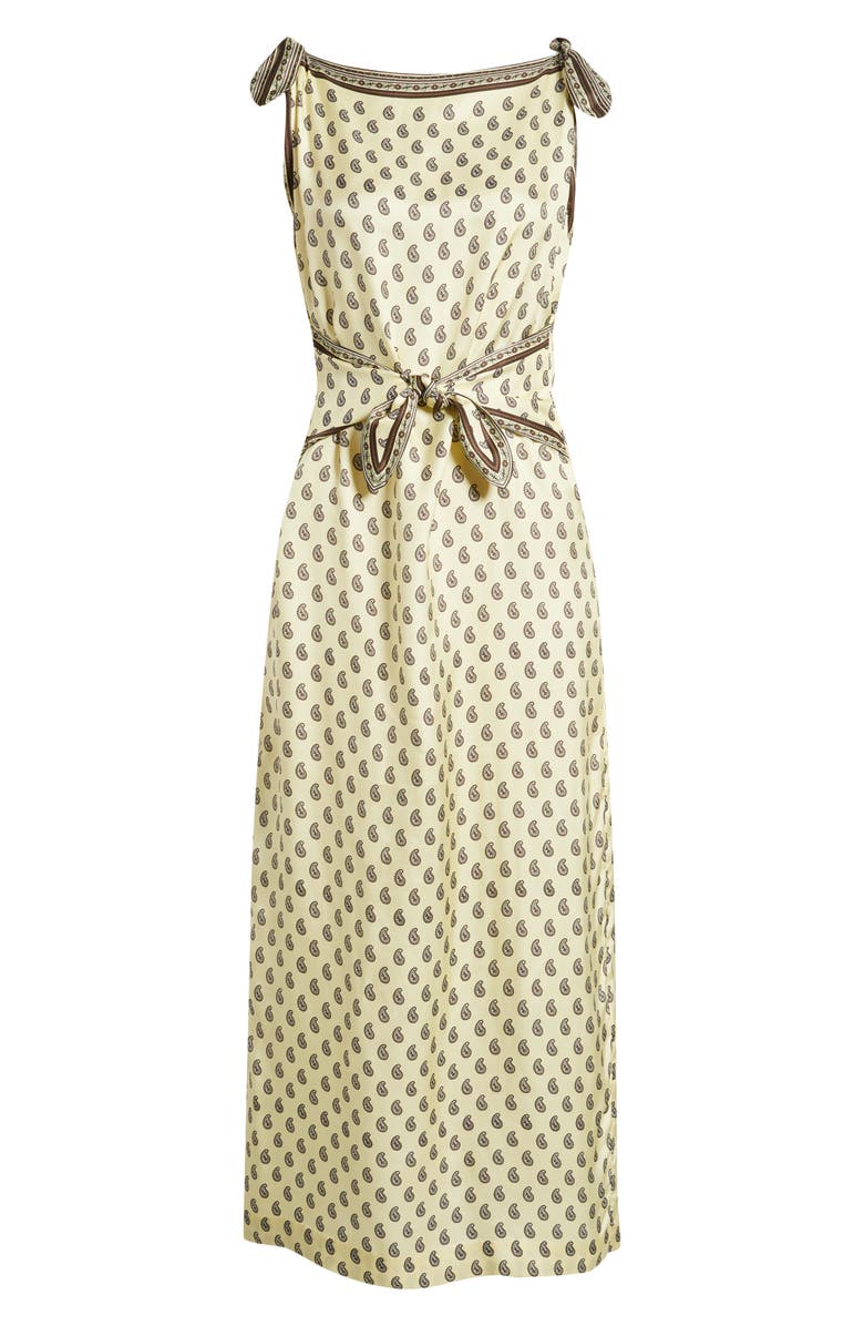 DÔEN Amorette Taormina Paisley Silk Twill Column Dress, Alternate, color, Sunlight Taormina Paisley