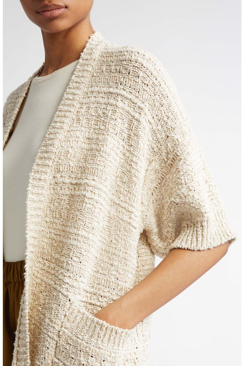 Zulma Metallic Bouclé Cardigan, Alternate, color, IVORY