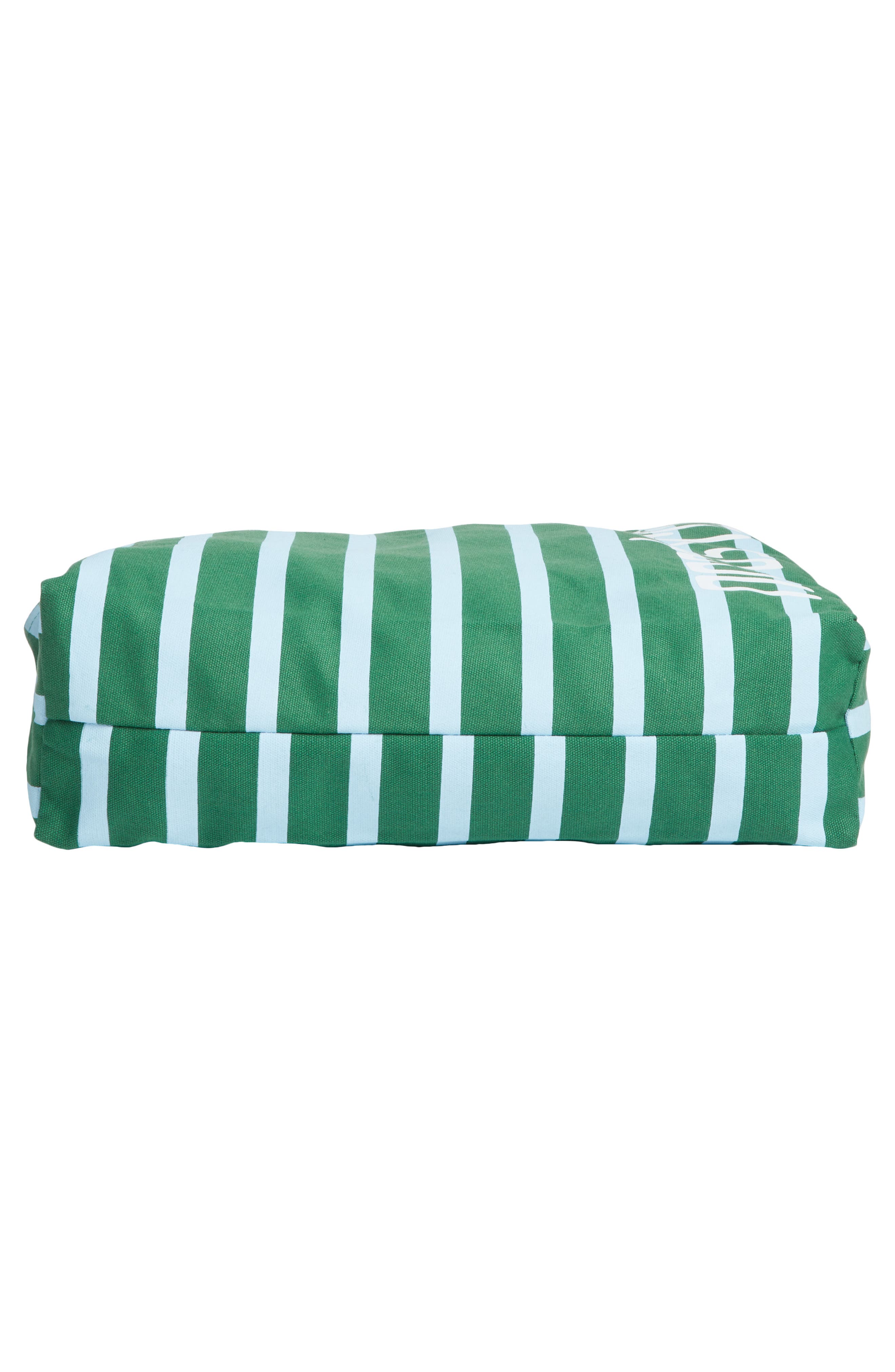 Large 125th Anniversary Tote, Alternate, color, GREEN- TEAL LILY STRIPE