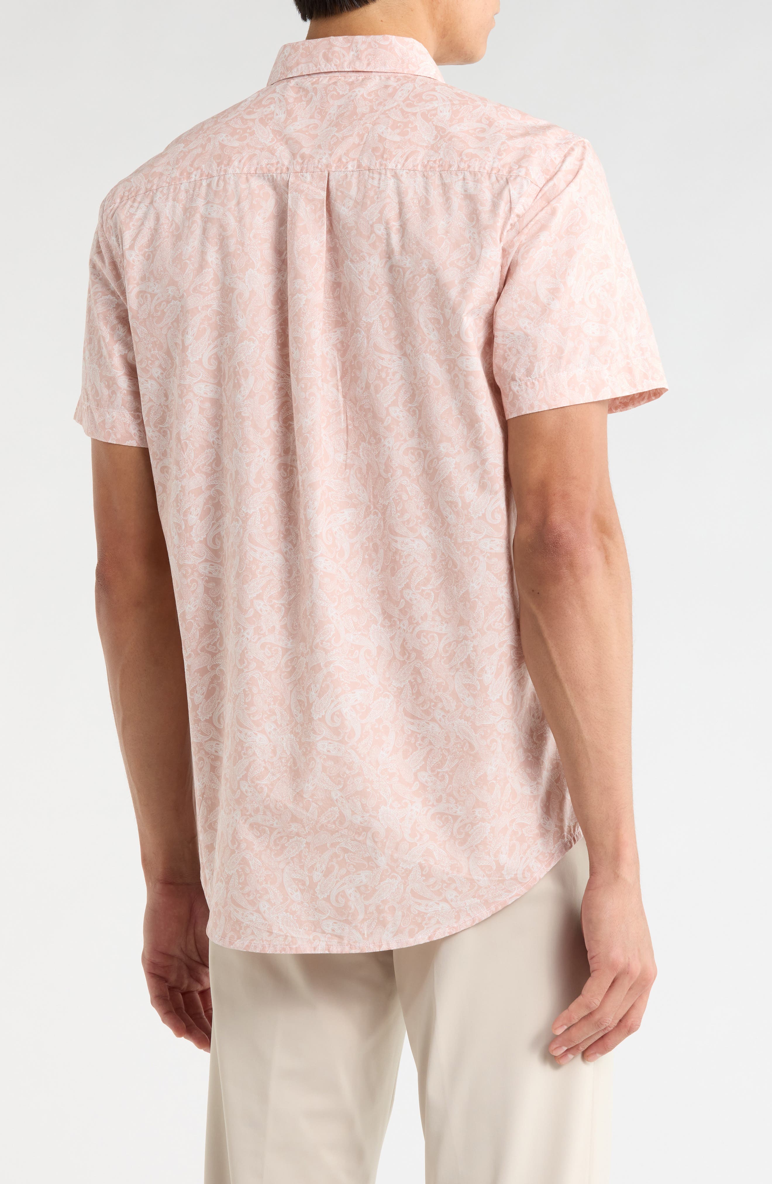 Short Sleeve Poplin Button-Up Shirt - image 4