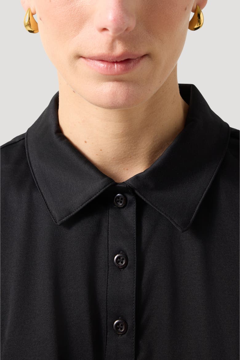 Mia Polo Top, Alternate, color, Black