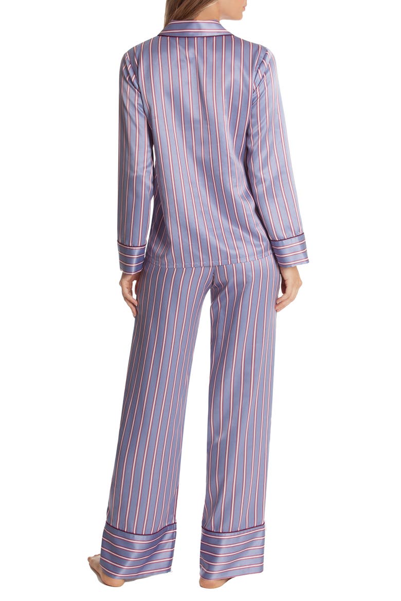 Long Pajamas, Alternate, color, CARBON/ IVORY STRIPE