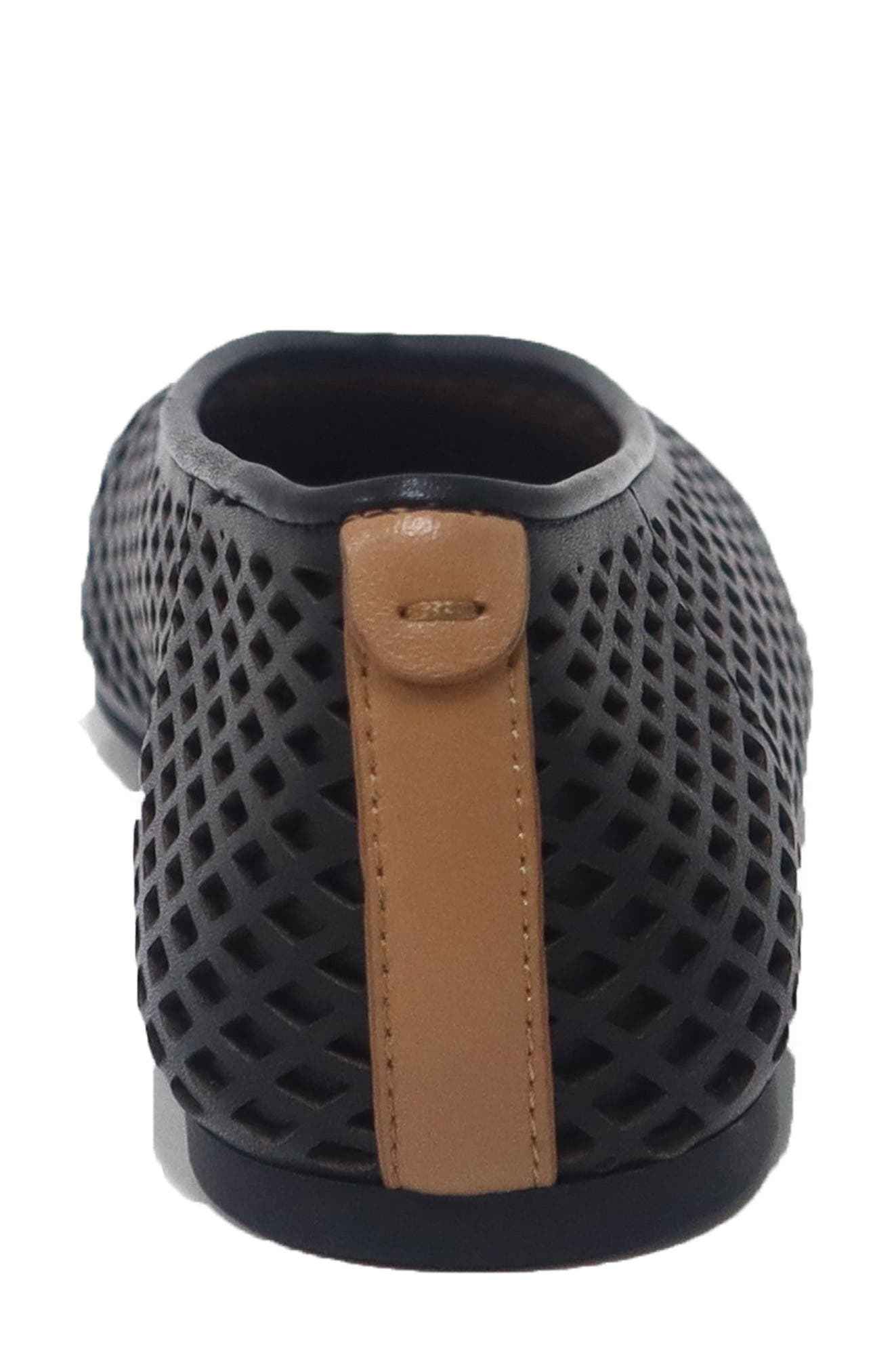 Gentle Souls Willow Perf Ballet Flat, Alternate, color, Black Leather