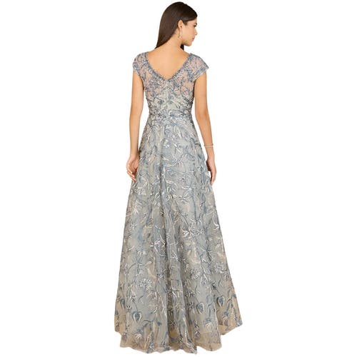 Lara New York Lace Embellished A-line Dress In Gray