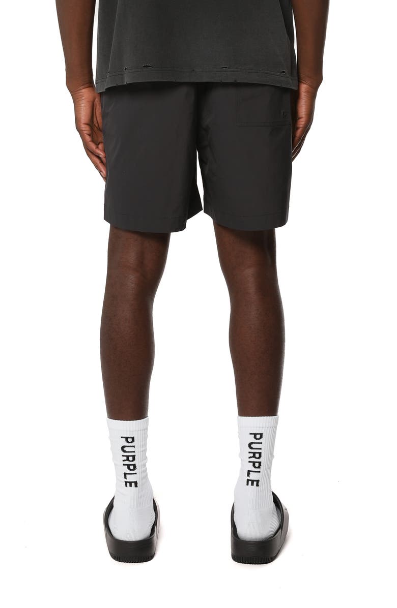 PURPLE BRAND All Around Water Repellent Shorts, Alternate, color, Black